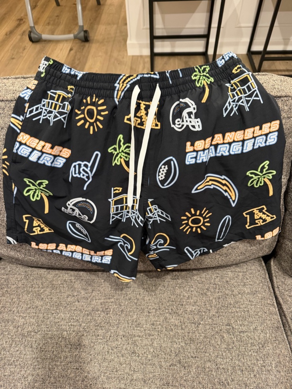 Chubbies Los Angeles Chargers Neon Print Swim Shorts